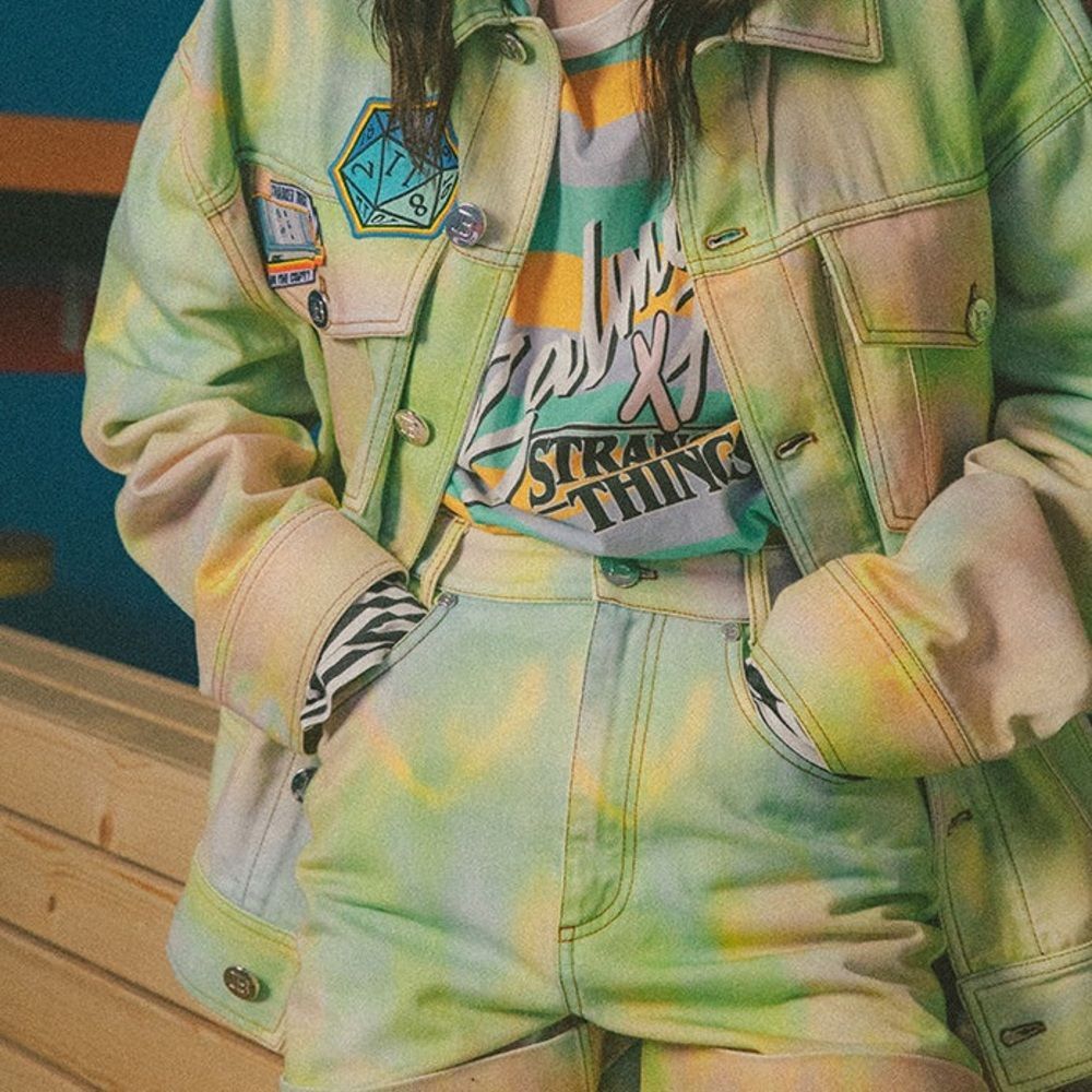 Balmain Stranger Things Tie-Dye High Waist Shorts